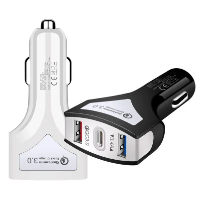 Carregador QC3.0 de alta qualidade Carregador de carro Pd Carregamento rápido de carro USB duplo para telefone inteligente